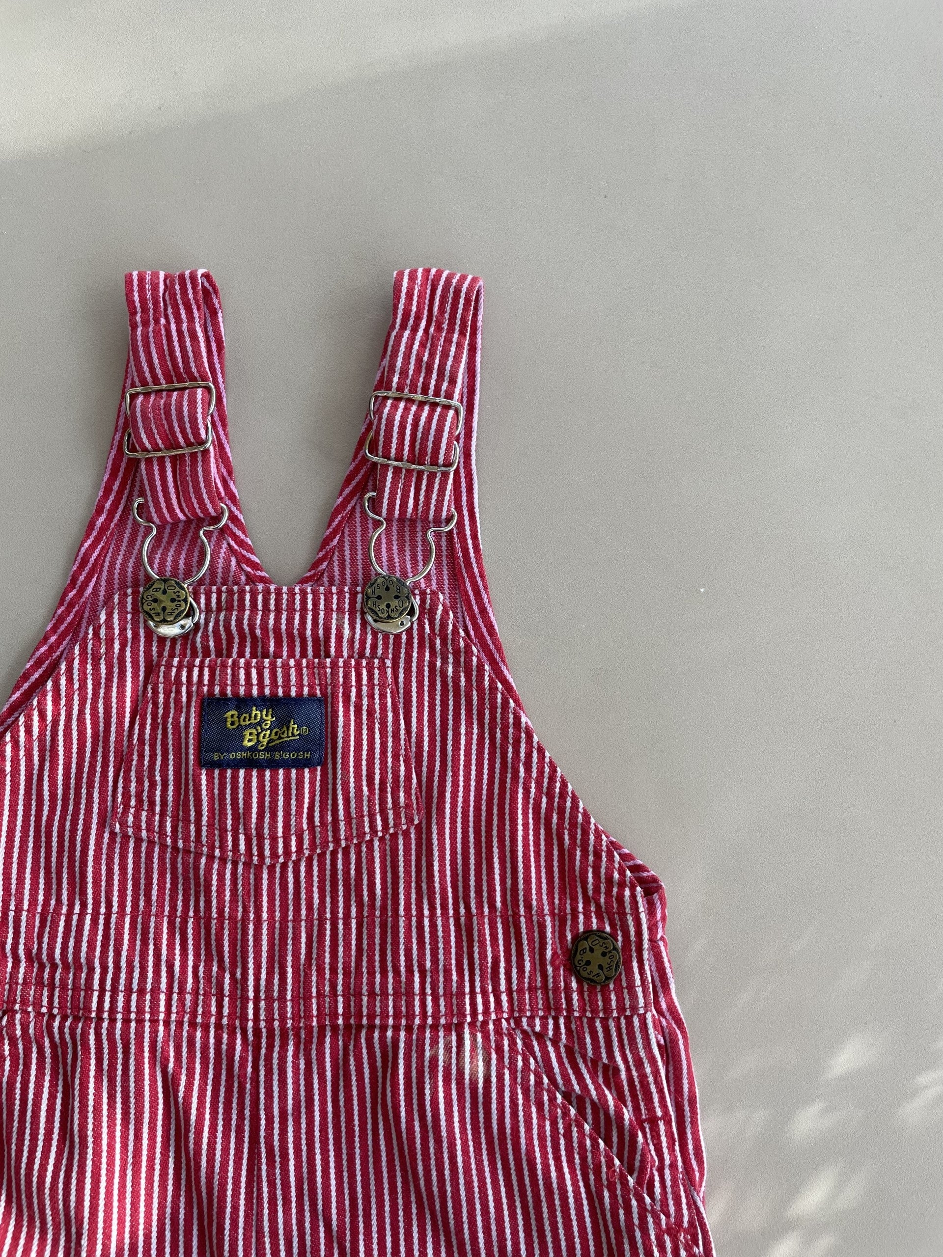 Oshkosh striped overalls store baby